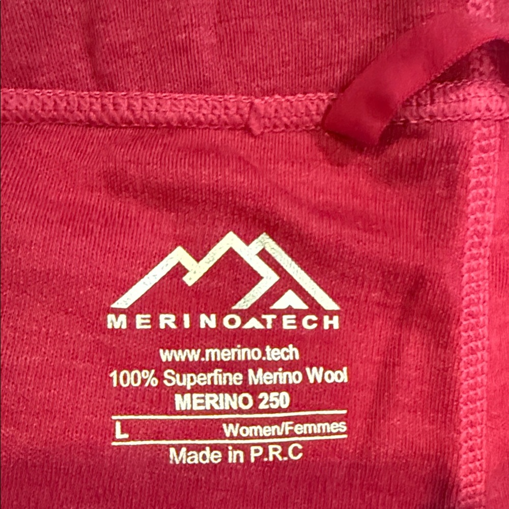 Merino Tech Red Wool pant base layer